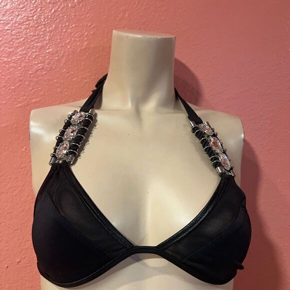 BEACH BUNNY BIKINI TOP WITH JEWELRY DETAIL.. - Picture 6 of 8